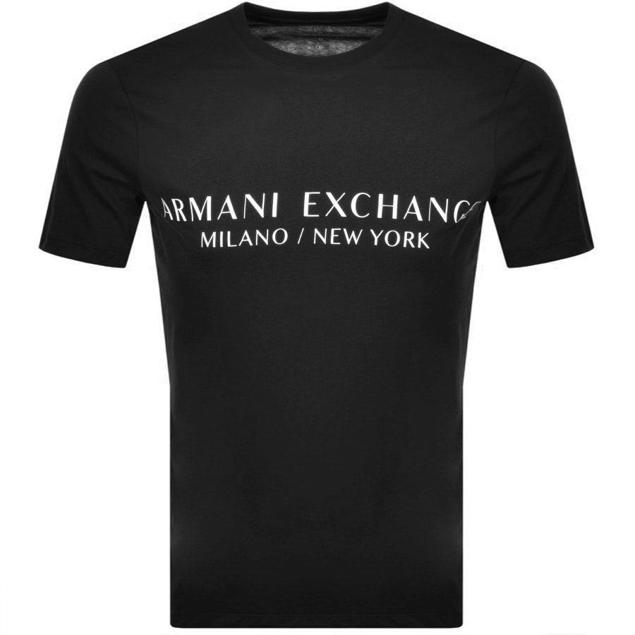 Alternative Image for ProductArmani Exchange Crew Neck Logo T Shirt Black1